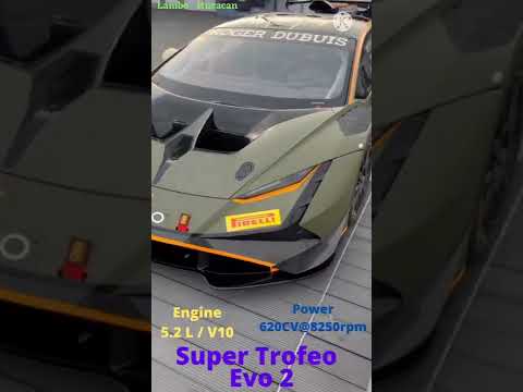 Lambo Huracan Super Trofeo Evo2. New Version 2022,  Engine 5.2 L / V10.  Power 620 CV@8250rpm.