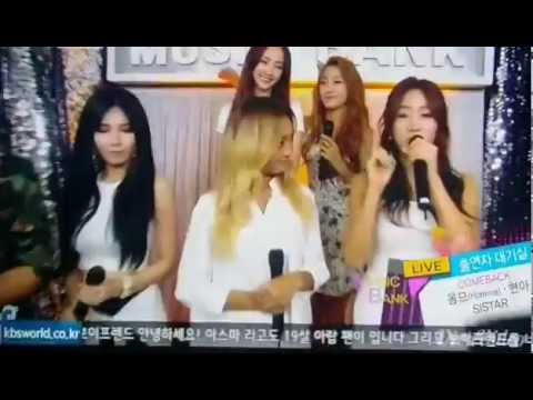 140725 Hyuna & Sistar Backstage Having Fun Together by Promoting Touch My Body & Red