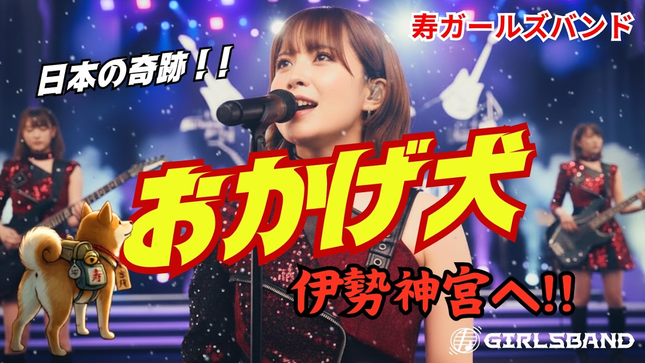 【寿ガールズバンド】おかげ犬　日本の奇跡　伊勢神宮へ（AI動画）