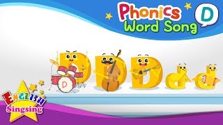 Phonics Word song D - English Songs - Educational video for Kids