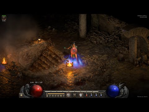 Diablo 2 Resurrected Alpha Gameplay Campaign ACT 2 暗黑破坏神 2 獄火重生 Fire sorceress 火法师 (Part 6)