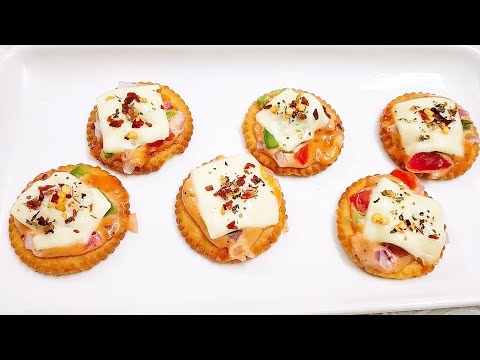 Monaco Biscuit Pizza | 5 min Delicious snack recipe | Snacks for Party | MyFoodStory