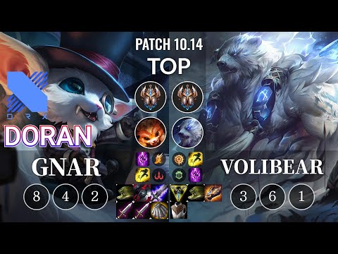 DRX Doran Gnar vs Volibear Top - KR Patch 10.14
