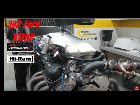 Michael's 363 Ford with Holley Hi-Ram Side Mount Intake and Terminator X EFI on the Dyno - 513HP