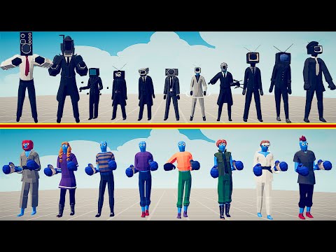 SPEAKERMAN TEAM vs BOXER TEAM - Totally Accurate Battle Simulator
