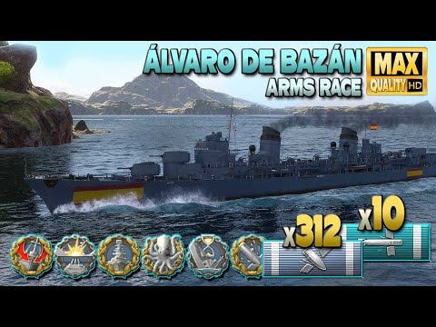 Destroyer Álvaro de Bazán in Arms race - World of Warships