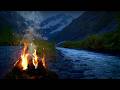 Sleep To Water Sounds White Noise Crackling Campfire Let S Go Camping