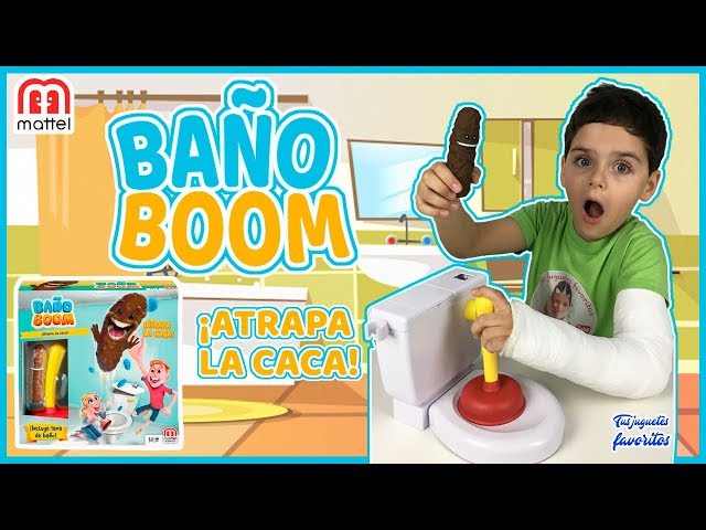 Vídeo relacionado con Mattel Games Baño Boom Destapa y atrapa desbordado, juego de mesa para niños y niñas +5 años (Mattel GND67)