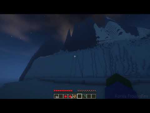 Korea FrozenFan - Travel to Ahtohallan - Frozen 2 terrain - in Minecraft