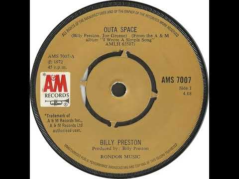UK New Entry 1972 (180) Billy Preston - Outa Space
