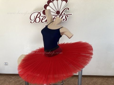 Fusta de balet extra  usoara pentru repetitii cu cercuri T 0001B(2933) - video 2