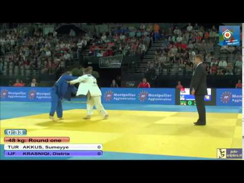 Judo 2014 European Championships Montpellier: Akkus (TUR) - Krasniqi (IJF) [-48kg]