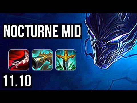 NOCTURNE vs KATARINA (MID) | Quadra, 2.6M mastery, 1200+ games, Dominating | KR Diamond | v11.10
