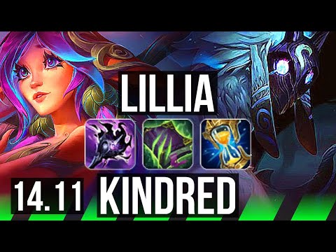 LILLIA vs KINDRED (JGL) | 72% winrate, 11/2/9, Dominating | KR Grandmaster | 14.11