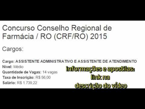 Concurso Conselho Regional de Farmácia CRF RO 2015