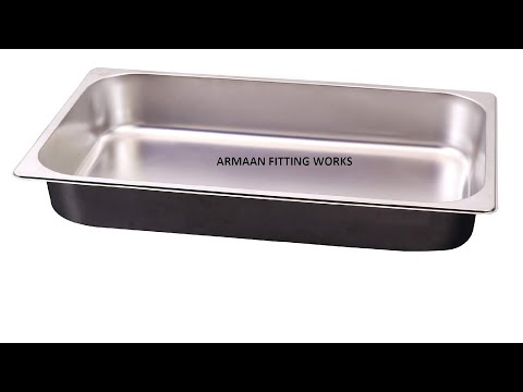2 l stainless steel gastronorm pans, for kitchen fitting