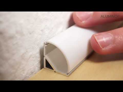 LED Profil Ecke-Rund Abdeckung Montage alumino®
