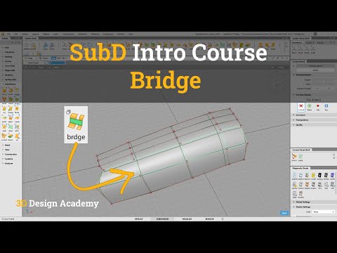 Autodesk Alias Tutorials, SubD Intro 11 - Bridge