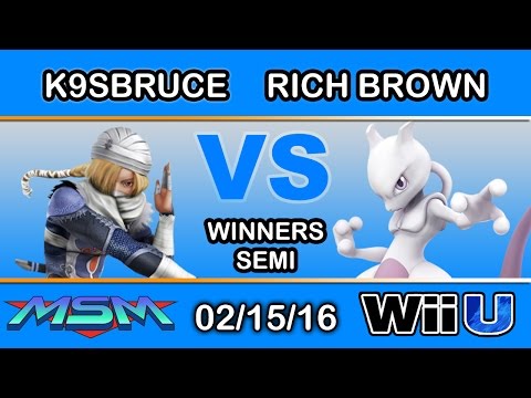 MSM 37 - K9sBruce (Sheik) Vs. Rich Brown (Mewtwo) Winners Semi - Smash Wii U