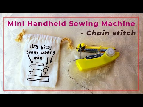 Mini handheld chain stitch sewing machine review and demo