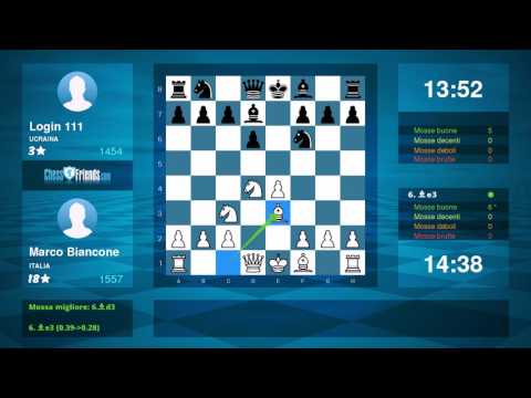 Chess Game Analysis: Marco Biancone - Login 111 : 1-0 (By ChessFriends.com)