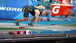 Christian McCaffrey runs 40 yard dash