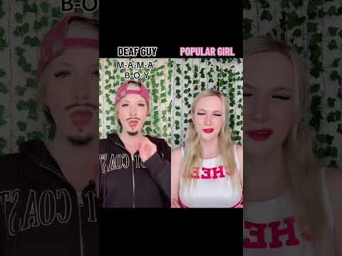 #pov The popular girl makes fun of the deaf guy because she doesn’t think he knows what’s she’s said