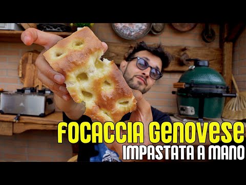FOCACCIA GENOVESE impastata A MANO, pronta IN POCHE ORE e buona COME L'ORIGINALE * la FUGASSA *