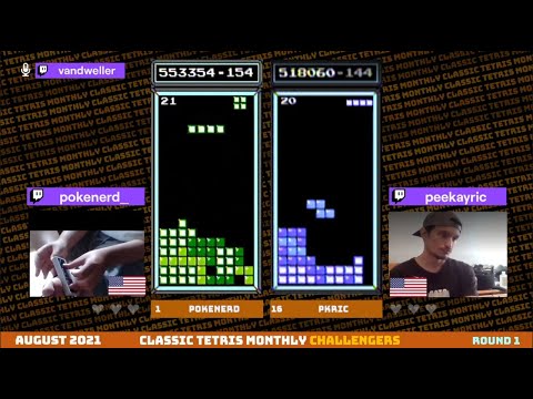 Challengers Orange Bracket: Night, Alex S, Pokenerd, Peekayric – Classic Tetris Monthly August 2021