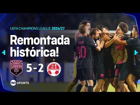 SABAH SUPERA DUAS FALHAS BIZARRAS DO GOLEIRO E SE CLASSIFICA PARA A CHAMPIONS! SABAH 3X2 HAPOEL