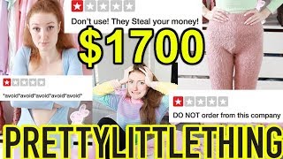 I SPENT $1700 AT PRETTY LITTLE THING!! HUGE HAUL AND TRY ON!