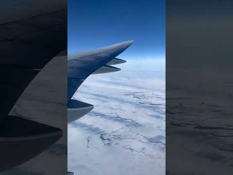 Flying over frozen sea B747-8 #b747 #aviation #airport #lufthansa #avgeek #canada #b787 #a350
