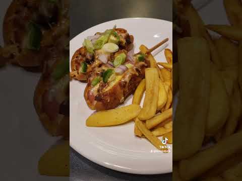 CHILI CHEESE CORN DOGS | CHILI DOG HACK #SHORTS