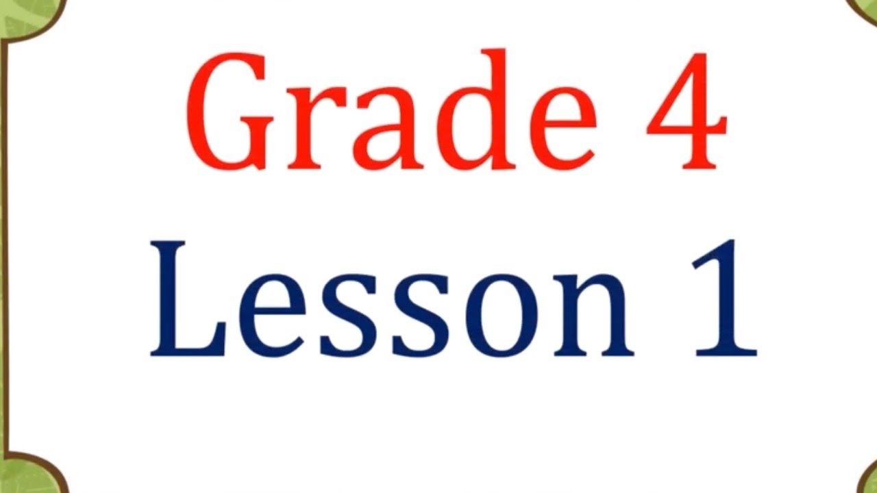 Grade 4 English Lesson 1 with worksheets