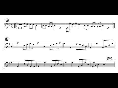 Sightreading for electric bass - Exercise #19 - YouTube