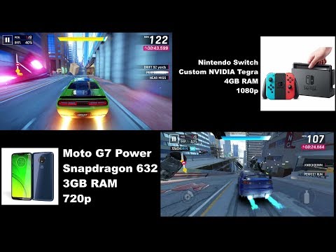 Asphalt 9: Legends Comparison (Nintendo Switch vs Mobile [Moto G7 Power] MIDRANGE Phone)