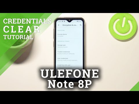 ULEFONE Note 8P - How to Delete All Licenses & Reset Credentials