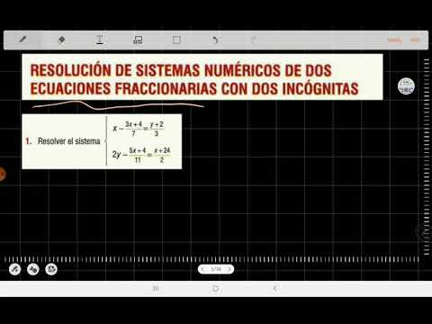 Sistemas de ecuaciones fraccionarias