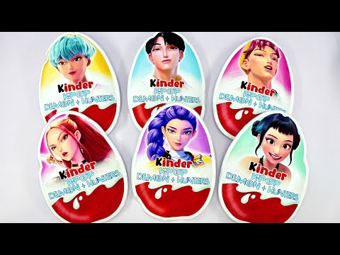 [🌈Paper DIY🌈] Kinder X KPOP DEMON HUNTERS Blind Bag 1000$ | Unboxing ASMR #Huntrix #Sajaboys
