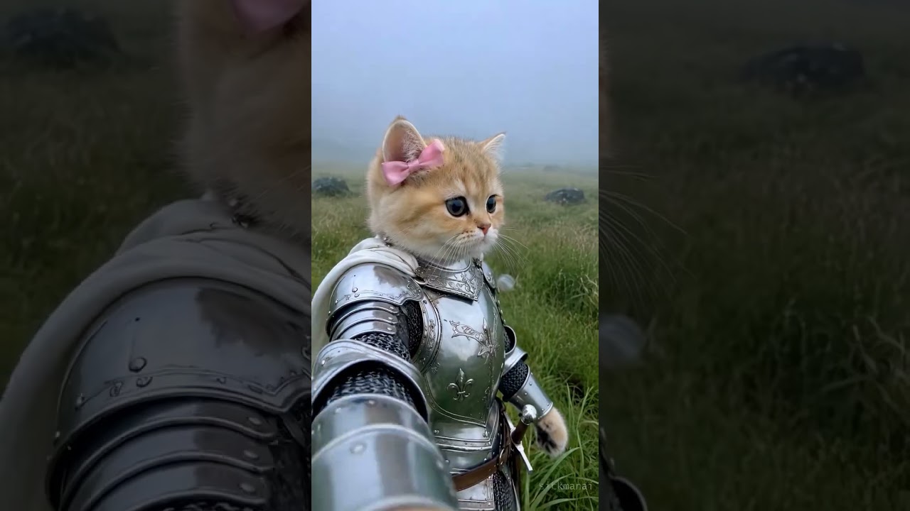 Little kitty gets mad 😼👑Cat Commands a Flying Dragon to Destroy an Army (AI) #music #relaxingmusic