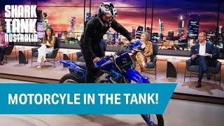 Inventor Rides Motorcycle in the Tank to Show Off Niche Sport Solution | Shark Tank Australia