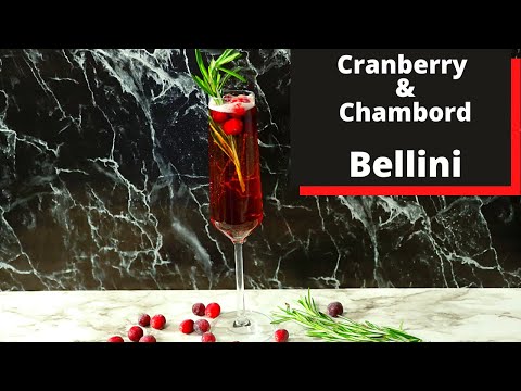 Cranberry Chambord Bellini | Holliday Cocktail