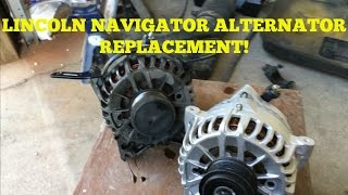 How To Install Replace Alternator Lincoln Navigator F-150 Expedition