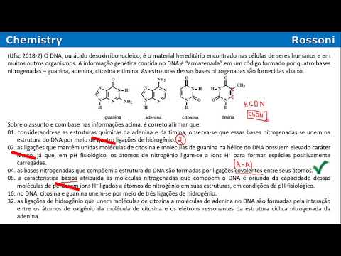 UFSC 2018-2 Q36 - DNA e ligações de hidrogênio