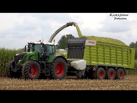 Mais 2019 : Hartmut Henn / Claas Jaguar 950 / Fendt 930 / Maize Harvest / Krone / Pöttinger