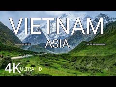 FLYING OVER VIETNAM (4K UHD)- Relaxing Music Along With most Beautiful Nature videos