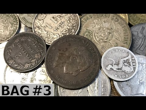 PRE CIVIL WAR SILVER & MORE FOUND Foreign Coin Half Pound Bag Searching - Hunt #3