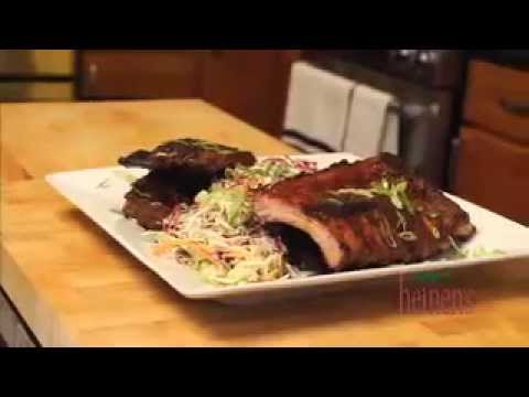 BBQ Baby Back Ribs with Blue Cheese Slaw