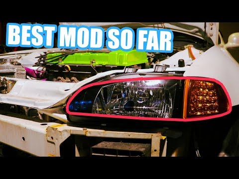 LED Headlight Install 93' Civic EG Hatchback| Vlogmas