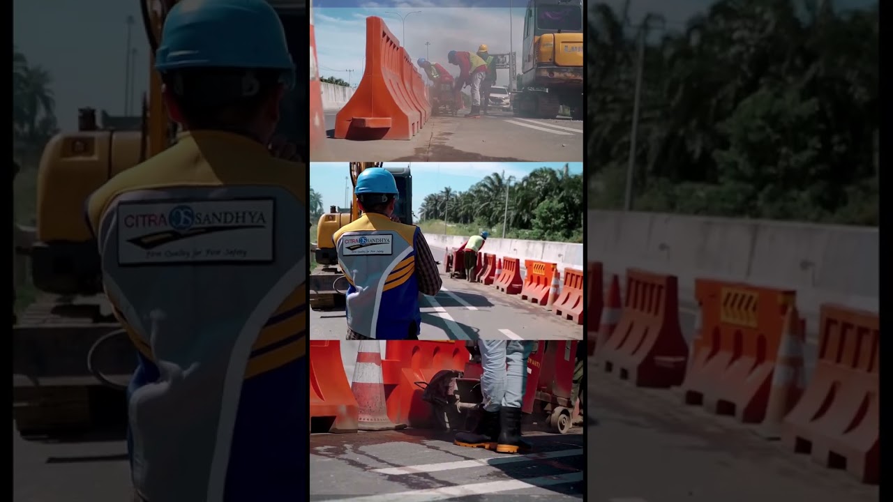 Rekonstruksi Jalan Pada Pekerjaan WIM Grantry Portal oleh Citra Sandhya #rambulalulintas #odol